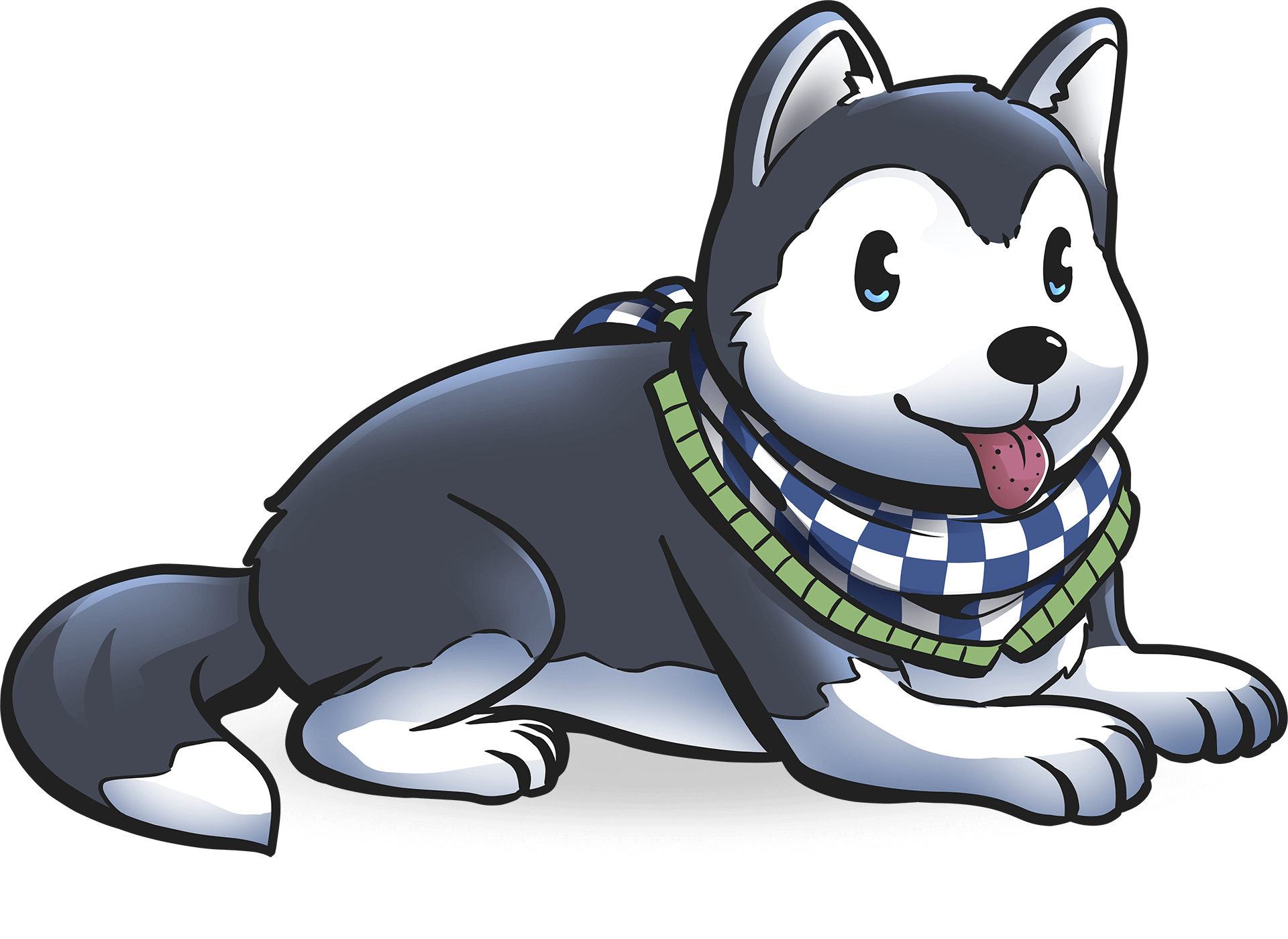 Husky laid down